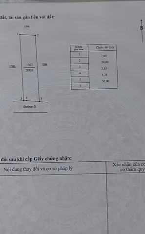 Bán đất 208m² có sẵn 100m² thổ cư , cách Qlo1a 1,5km , ngang 7mx30m giá 4xx triệu tại Xã Đức Phong Huyện Mộ Đức (đường xe tải) thông tứ hướng