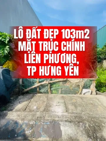 VIP
👑👑👑 LÔ ĐẤT ĐẸP 103m2 MẶT TRỤC CHÍNH 
LIÊN PHƯƠNG, THÀNH PHỐ HƯNG YÊN