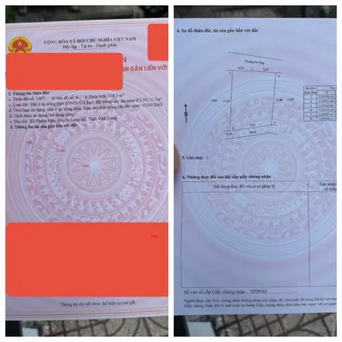 CHÍNH CHỦ BÁN ĐẤT THỔ CƯ 2 MẶT TIỀN – NGAY CẦU ĐƯỜNG CHỪA, Phước Hậu, Long Hồ, Vĩnh Long