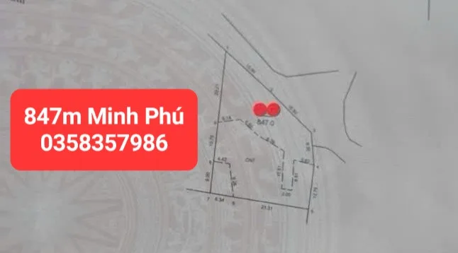 Bán đất 847m² có sẵn 400m² thổ cư ngang 40m giá 16.05 tỷ tại Xã Kim Anh