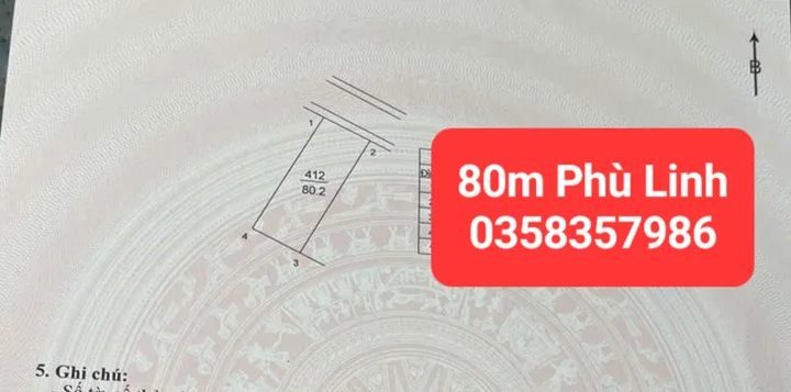 Bán đất 80.2m² full thổ cư ngang 5.4m giá 3.1 tỷ tại Xã Sóc Sơn