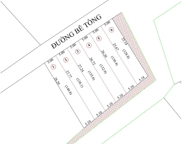 Bán đất 138m2m² có sẵn 138m² thổ cư ngang 5m giá 450 triệu tại Xã Triệu Cơ
