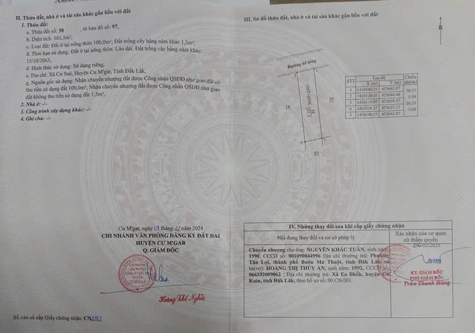 HẺM C1 TL8 - 5*20 TC 60 - BÁN 1050