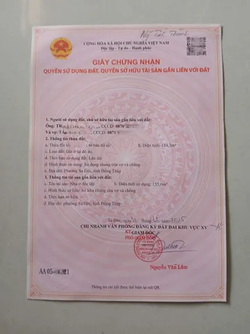 Bán nhà mặt phố Nguyễn Tất Thành, TP. Sa Đéc, Đồng Tháp. DT 124m2, 3PN. Sổ hồng. Giá 4.5 Tỷ.