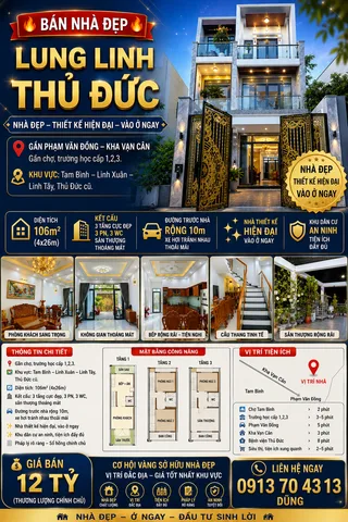 🔥 BÁN NHÀ ĐẸP LUNG LINH THỦ ĐỨC 🔥
