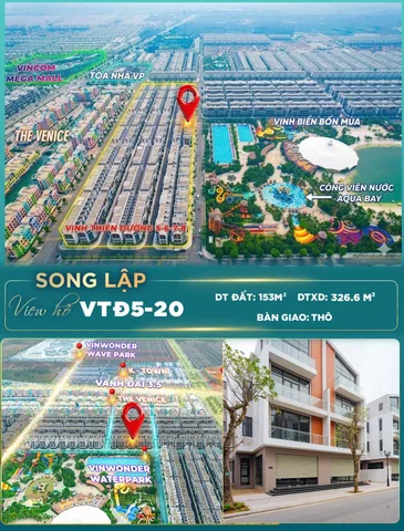SONG LẬP 153M² – THIẾT KẾ HIỆN ĐẠI, KHÔNG GIAN SỐNG RỘNG RÃI GIỮA ĐẠI ĐÔ THỊ