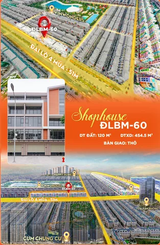 🏬 SHOPHOUSE 120M² – TỐI ƯU KINH DOANH VỚI HƠN 450M² DIỆN TÍCH XÂY DỰNG