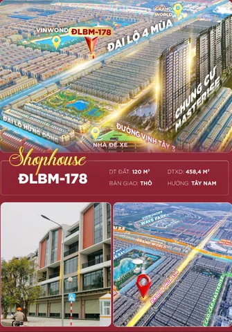 🏬 SHOPHOUSE 120M² – GIÁ TÀI CHÍNH HỢP LÝ, TIỀM NĂNG KINH DOANH GIỮA ĐẠI ĐÔ THỊ