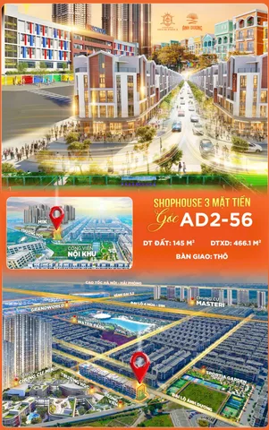 🏬 SHOPHOUSE GÓC 145M² – 2 MẶT THOÁNG, TỐI ƯU KINH DOANH & KHAI THÁC DÒNG TIỀN