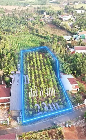 Mặt tiền nhựa Hoà Khánh 25x58m thổ cư 400m2 bán 3tỷ680, 2 sổ. Hậu 16m