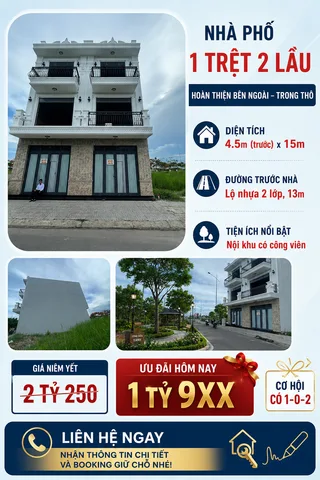 NHÀ 1 TRỆT 2 LẦU NGOÀI HOÀN THIỆN, TRONG THÔ