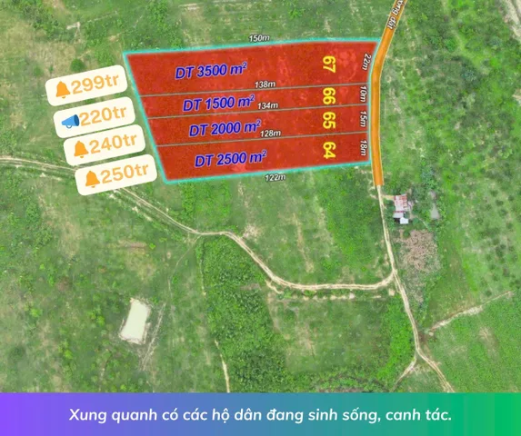 Bán đất 3560m² ngang 22m giá 300 triệu tại Xã Ea Wer