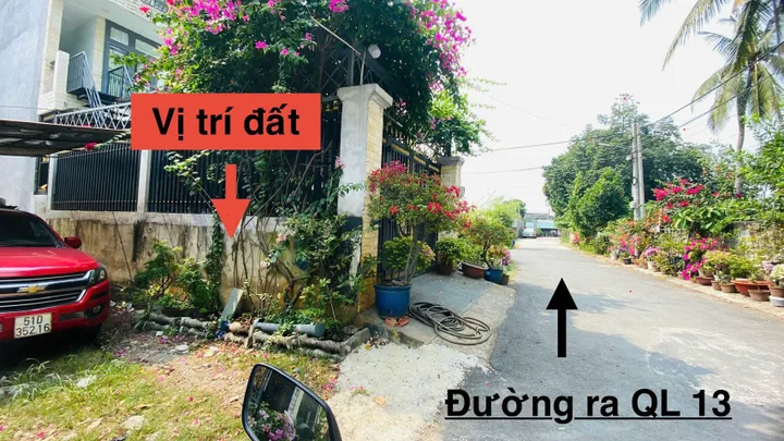 107m2 Đất - Ngay ngã tư Bình Phước - đường trải nhựa rộng 6m - 5 tỷ nhỉnh còn tl