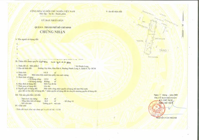 BÁN ĐẤT MẶT TIỀN ĐƯỜNG TÂY HOÀ CPXD 7 TẦNG , PHƯỜNG PHƯỚC LONG A, QUẬN 9