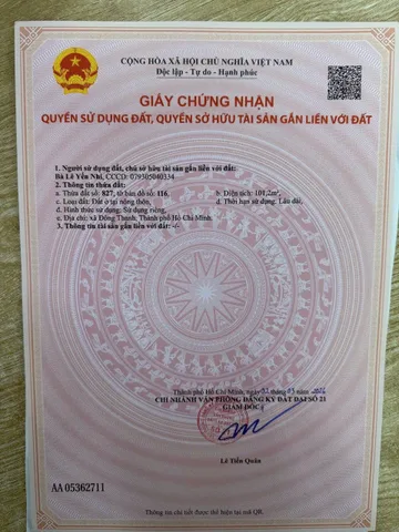 Bán đất 101m² full thổ cư ngang 5m giá 2.5 tỷ tại Xã Đông Thạnh
