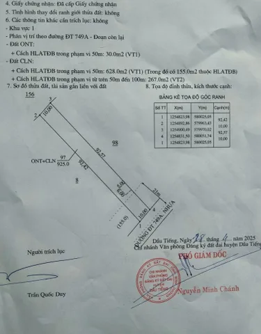 Bán đất 925m2 có sẵn 50m2 thổ cư, ngang 10m, giá 2 tỷ 2 ở Dầu Tiếng