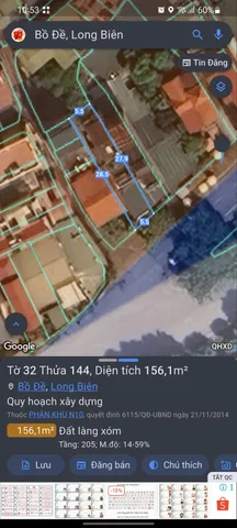 Bán nhà 160m² full thổ cư ngang 6m giá 88 tỷ tại Đường Phú Viên Phường Bồ Đề
