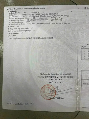 Cần bán gấp mặt tiền đường trung an