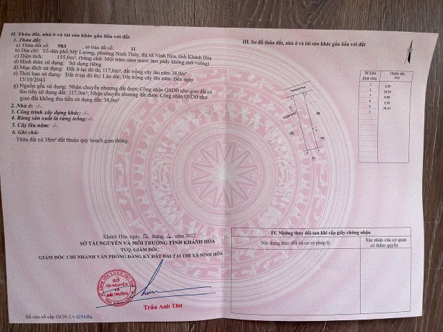 Cần bán lô đất Phường Ninh Thủy