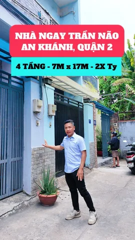 BÁN NHÀ SÁT TRỤC TRẦN NÃO, QUẬN 2 - 125M2 (7x17.8M) - 3 TẦNG NGANG 7M - CỬA NGÕ THỦ THIÊM - TIỆN MỞ VĂN PHÒNG CÔNG TY KINH DOANH ĐỈNH - 20 TỶ