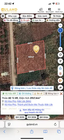 Bán đất 2900m² ngang 55m giá 5.5 tỷ tại Xã Hòa Phú