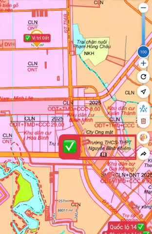 Bán đất 1000m² ngang 13m giá 770 triệu Tại nhánh DT gần trường cấp 2-3 NBK