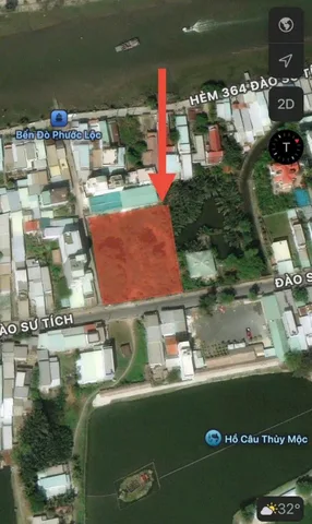 Bán đất góc 2 mặt tiền đường Đào Sứ Tích , Sát chợ Phước Lộc .