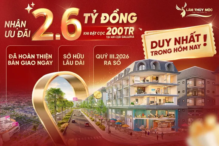 🔥HOT - SHOPHOUSE CẠNH AEON MALL HUẾ - AN CỰU GALLERIA CHỈ 8,X TỶ