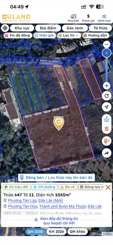 Bán đất 1700m² có sẵn 60m² thổ cư ngang 5m giá 3.9 tỷ tại Phường Tân Lập