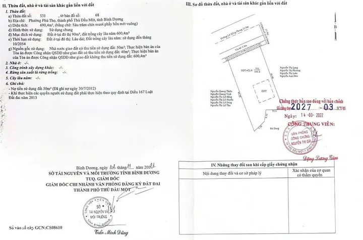 Bán đất 700m² có sẵn 90m² thổ cư ngang 19m giá 27500 tỷ tại Đường Lê Hồng Phong Phường Thủ Dầu Một