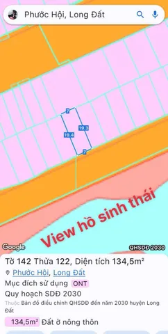 🔥🔥🔥 BÁN NHANH LÔ ĐẤT VIEW HỒ – GẦN BIỂN LỘC AN – CHỈ 1 TỶ 700 🌊🍃