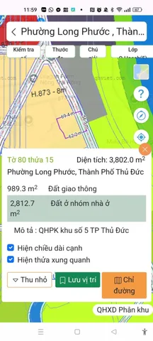 Bán đất 1500m² ngang 25m giá 33 tỷ tại đường Long Phước Phường Long Phước