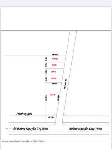 Bán đất 100m² full thổ cư ngang 5.5m giá 11.2 tỷ tại Phường Bình Trưng