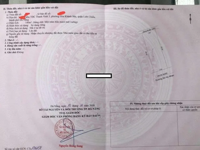 Bán đất MT Sử Hy Nhan Hòa Khánh Bắc 📌📌📌LÀM VIỆC TRỰC TIẾP GIÁ TỐT !!!