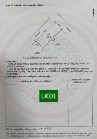 Cần tiền bán gấp lô góc 2 mặt tiền 100m2 full thổ cư
