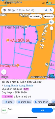 Bán đất 93m² full thổ cư ngang 7m giá 11 tỷ tại Xã Long Thành