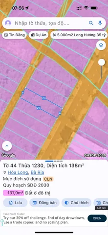 Cần bán Lô Thanh Sơn C Hoà Long Bà Rịa
Hướng Đông Nam
