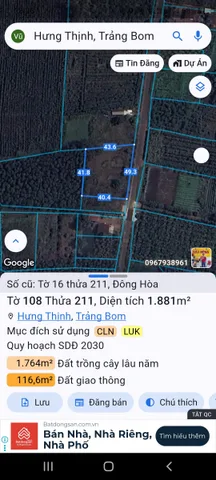 Đất Nhà Đông Hòa Trảng Bom Đồng Nai