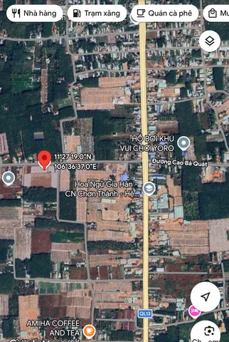 Bán đất 200m²giá 1.08 tỷ tại Phường Chơn Thành mt Cao Bá quát kế ql13