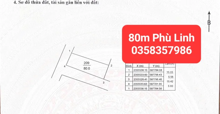 Bán đất 80m² full thổ cư ngang 5m giá 2.2 tỷ tại Xã Sóc Sơn