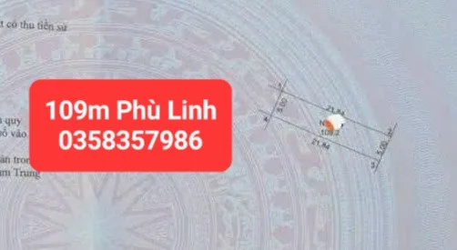 Bán đất 109m² full thổ cư ngang 5m giá 15.33 tỷ tại Xã Sóc Sơn