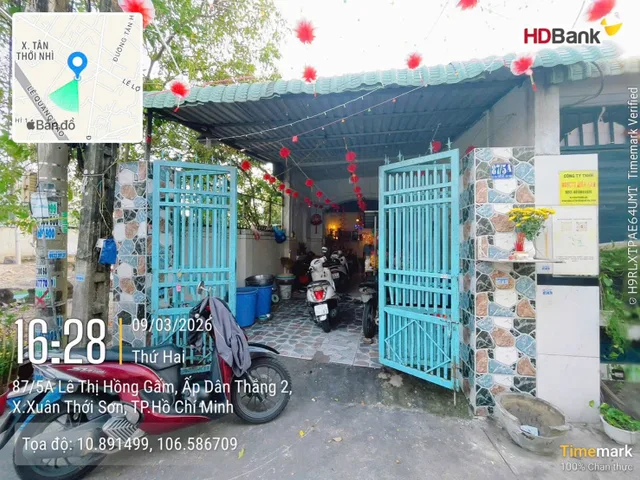 Chủ bán tài sản xử lý tài sản thu nợ 
Địa chỉ: 87/5A Đường Lê Thị Hồng Gấm (Dân Thắng 2) ,Hóc Môn, HCM