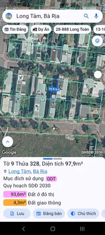 🏡 CẦN BÁN LÔ ĐẤT MẶT TIỀN ĐƯỜNG LƯƠNG THẾ VINH, KHU GÒ CÁT – PHƯỜNG LONG TÂM, TP. BÀ RỊA