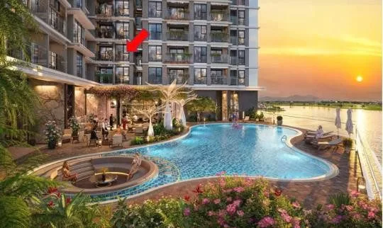 CHỈ 1 CĂN DUY NHẤT 1PN VIEW HỒ ĐẦM VẠC & BỂ BƠI – HÀNG HIẾM NHẤT TẠI LUXORA VĨNH YÊN