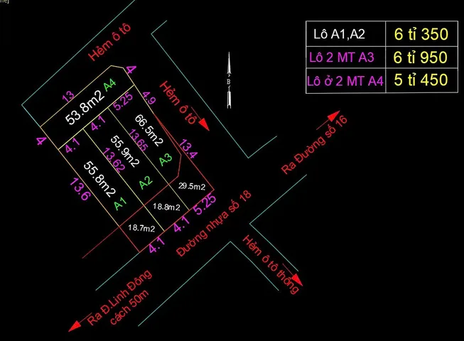 Bán Đất  thổ cư giá 5.45 tỷ tại Linh đông, Thủ Đức