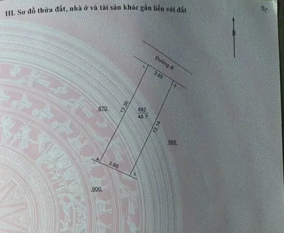 Bán Đất 50m² thổ cư 50m² giá 5.1 tỷ tại Xã Di Trạch Huyện Hoài Đức Hà Nội