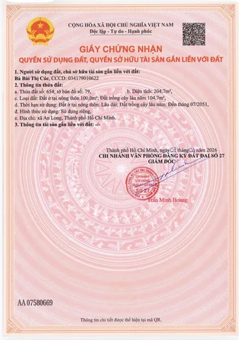 Bán Đất 200m² thổ cư 100m² giá 393.9 triệu tại Xã An Linh Huyện Phú Giáo Bình Dương
