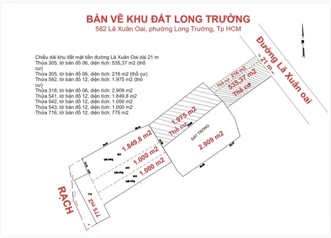 Bán Đất 10270m² thổ cư 2786m² giá 200 tỷ tại Phường Long Trường TP. Hồ Chí Minh