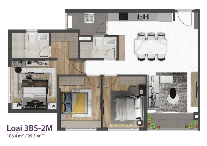Bán Căn hộ chung cư 105m² giá 7.25 tỷ tại Xã Nhà Bè TP. Hồ Chí Minh