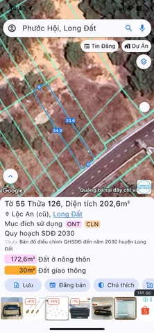 Bán🔥 ĐẤT NỀN LỘC AN – MẶT TIỀN 6M CỰC ĐẸP – GIÁ CHỈ 1 TỶ 120 TRIỆU!